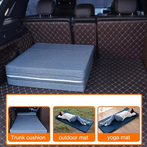 Non-Inflatable Mattress Foldable Car Trunk Mattress, Sleeping Pad for Car Camping Or Tent Camping, Multi-Purpose for Camping Used for Minivan/SUV/Tesla Model Y/RAV4/CR-V/X-Trail/Truck Back Seat in Saudi Arabia