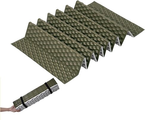 R2.6 3-Season Foam Sleeping Pad, 1inch Thickened Ultralight Closed Cell Camping Mattress with Bandage, Waterproof Thermal Folding Sleeping Pad Suitable for Backpacking, Camping in Saudi Arabia