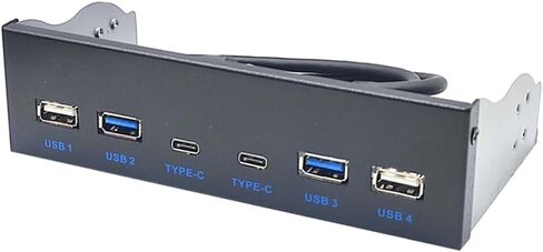 USB 3.0 اللوحة الأمامية لسطح المكتب 5.25In CD-ROM Drive Bay USB3.0/3.2 19Pin USB2.0 9Pin إلى 2X USB Type C+2X USB3.0+2xUSB2.0 in Saudi Arabia