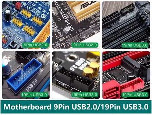 USB 3.0 اللوحة الأمامية لسطح المكتب 5.25In CD-ROM Drive Bay USB3.0/3.2 19Pin USB2.0 9Pin إلى 2X USB Type C+2X USB3.0+2xUSB2.0 in Saudi Arabia