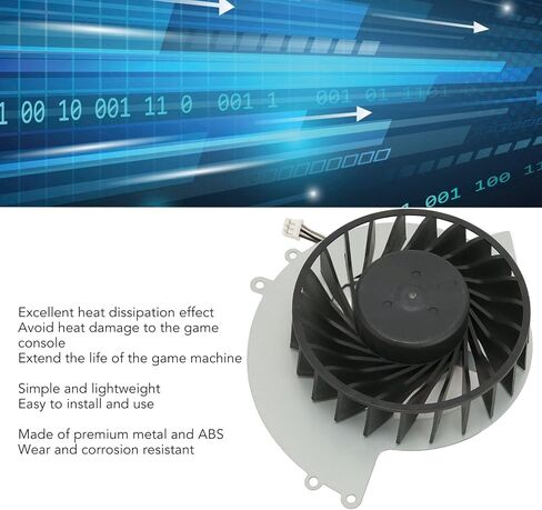 Internal Replacement Cooling Fan for CUH 1200AB01, KSB0912HE, 12V, 1.4A, Excellent Heat Dissipation in Saudi Arabia