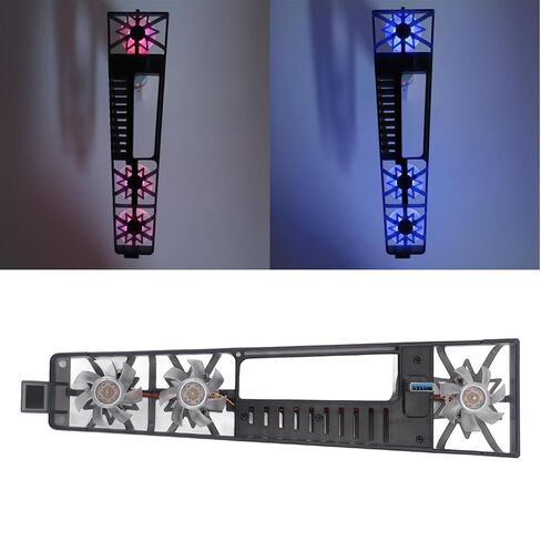 Cooling Fan for Slim Console, Game Console USB Cooling Fan with RGB Light, 3 Adjustable Fans, Quiet Cooling System for Slim in Saudi Arabia