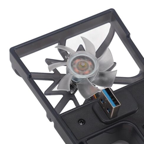 Cooling Fan for Slim Console, Game Console USB Cooling Fan with RGB Light, 3 Adjustable Fans, Quiet Cooling System for Slim in Saudi Arabia