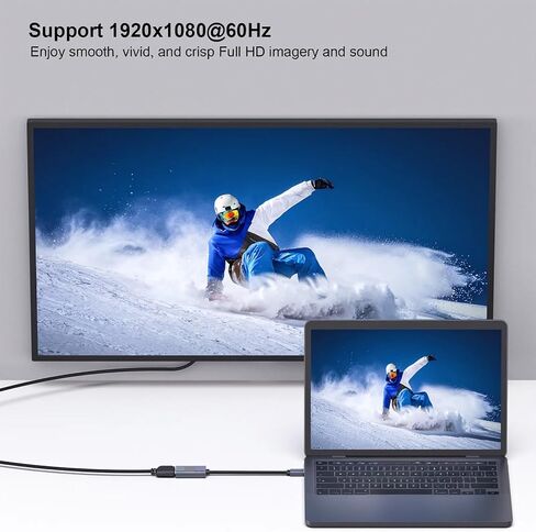 محول Mini DisplayPort إلى HDMI 4K، محول Thunderbolt 2 إلى HDMI متوافق مع MacBook Air/Pro، Microsoft Surface Pro/Dock، الشاشة، جهاز العرض [موصلات مطلية بالذهب وغطاء من الألومنيوم] in Saudi Arabia