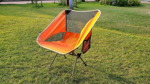 Vortex ZDY Lightweight 1.5kg Portable Folding Durable Easy to Store Small Simplicity High Bearing Weight Camping Chair for Outdoor, Backpacking, Garden, Picnic, Fishing and Indoor use.(Orange) in Saudi Arabia