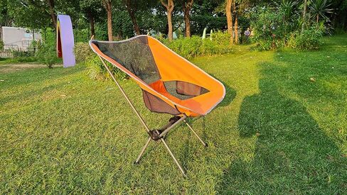Vortex ZDY Lightweight 1.5kg Portable Folding Durable Easy to Store Small Simplicity High Bearing Weight Camping Chair for Outdoor, Backpacking, Garden, Picnic, Fishing and Indoor use.(Orange) in Saudi Arabia