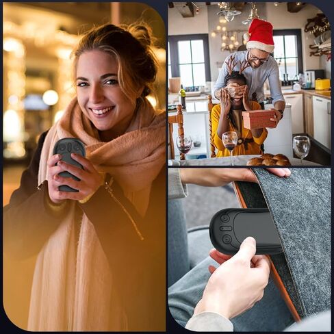 جهاز تدفئة اليد قابل لإعادة الشحن، جهاز تدفئة اليد المحمول SECHKISS 2-Pack 5000mAh قابل لإعادة الاستخدام، جهاز تدفئة الجيب الكهربائي 2 في 1 رائع للاستخدام في الهواء الطلق، والصيد، والجولف، والتخييم، وهدايا دافئة للنساء والرجال... in Kuwait