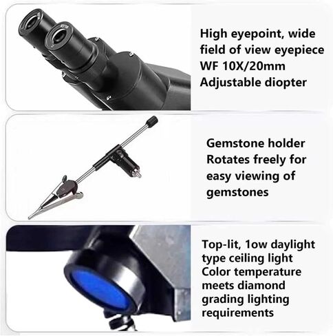 Compound Binocular Microscope, Stereo Zoom Microscope, with WF10x Eyepieces, 1X-4X Zoom Objective, 10-40X Magnification, Upper/Lower/Side Lighting, Includes Darkfield Condenser in Saudi Arabia