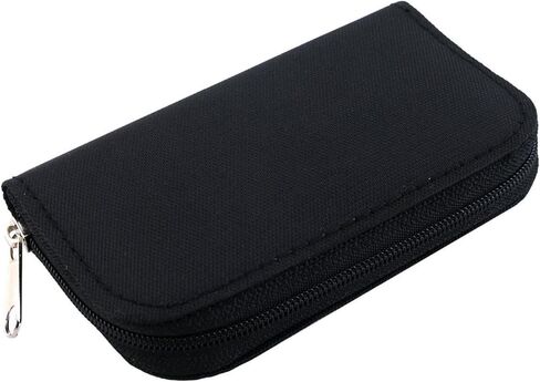 1 PC Memory Card Carrying Case - Suitable for Micro SD, Mini SD and 4X CF, Card Holder Bag Wallet for Media Storage Organization (Black) in Saudi Arabia