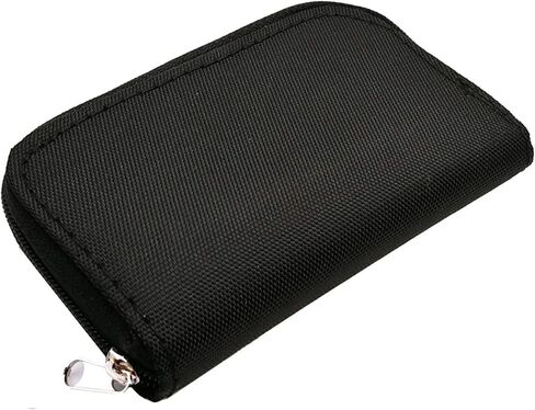 1 PC Memory Card Carrying Case - Suitable for Micro SD, Mini SD and 4X CF, Card Holder Bag Wallet for Media Storage Organization (Black) in Saudi Arabia
