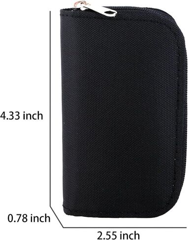 1 PC Memory Card Carrying Case - Suitable for Micro SD, Mini SD and 4X CF, Card Holder Bag Wallet for Media Storage Organization (Black) in Saudi Arabia