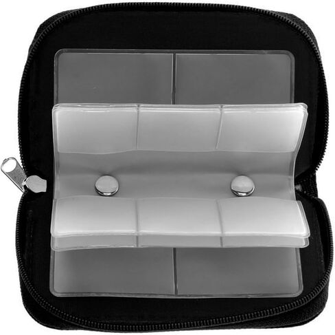 1 PC Memory Card Carrying Case - Suitable for Micro SD, Mini SD and 4X CF, Card Holder Bag Wallet for Media Storage Organization (Black) in Saudi Arabia