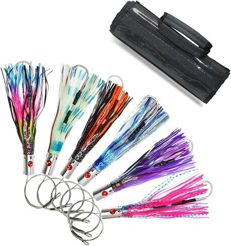 VIKETECH 10’’ 6oz Stainless Deep Sea Fishing Trolling Lure for Marlin Tuna Mahi Mahi Wahoo Sailfish Dolphin Saltwater Offshore Big Game Trolling Lures Included Mesh Bag in Saudi Arabia
