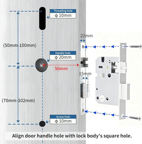 EIYSIE WiFi Smart Door Lock with Handle, Fingerprint Lock Keyless Entry Door Lock with Keypad, Electronic Door Lock for Front Door and Bedroom, Digital Lock Built-in WiFi and App Control in Saudi Arabia