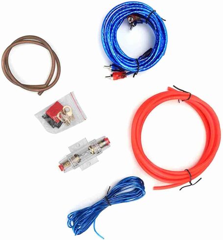 Keenso Car Wire Kit, Subwoofer Audio Speakers Replacement Zinc Alloy Wire Set Kit, 10GA Power Amplifier in Saudi Arabia