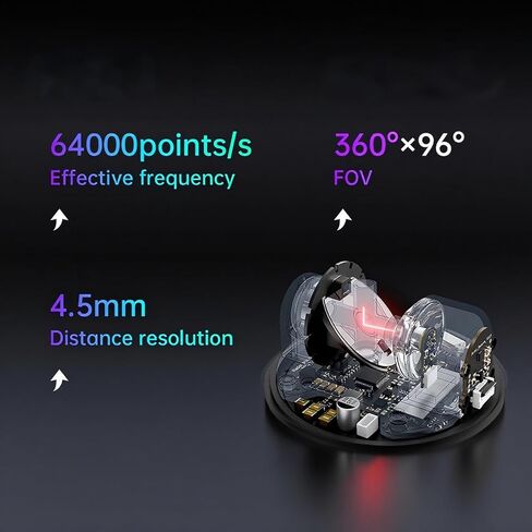 Unitree L2 4D LiDAR Lidar Sensor Radar Laser Radar 360° نصف الكرة الأرضية، 64,000 نقطة/ثانية للروبوتات ورسم الخرائط ثلاثية الأبعاد in Saudi Arabia