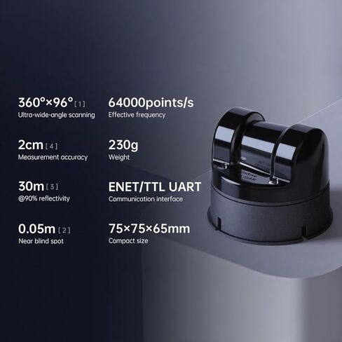 Unitree L2 4D LiDAR Lidar Sensor Radar Laser Radar 360° نصف الكرة الأرضية، 64,000 نقطة/ثانية للروبوتات ورسم الخرائط ثلاثية الأبعاد in Saudi Arabia
