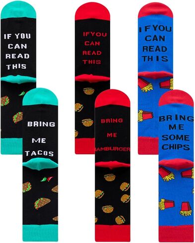 Funny Novelty Crew Socks Fun Dress Socks Gift for Men and Women in Saudi Arabia