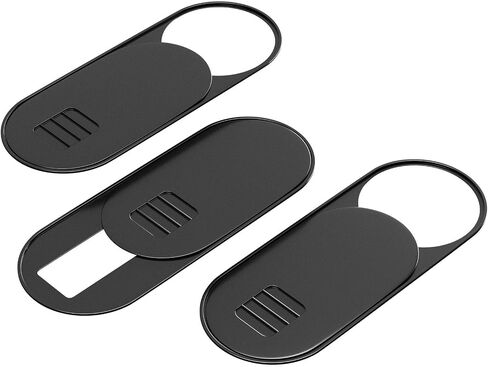 Laptop Camera Cover Slide [3-Pack] 1.11X0.43 in Ultra-Thin Oval Webcam Cover with Case/Cleaning Cloth, Compatible with MacBook, Laptop, PC, iMac, iPad, iPhone, 0.03 inch, Protect Privacy and Security in Saudi Arabia
