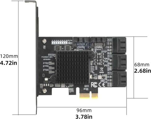 PCI-E to 8-Port SATA 3.0 Expansion Card 88SE9215 & JMB5xx Chips Max 6.0Gbps Support Hot-Plug Swap & SATA 6G 3G 1.5G HDD in Saudi Arabia