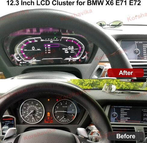 LCD Digital Cluster لـ BMW X5 E70 2007-2013 ، لوحة مقاييس عدادات لوحة القيادة الافتراضية in Kuwait