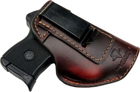 Made in USA - .380 Leather Holster | Fits Ruger LCP / LCP2, Sig P238, Walther PPK, S&W Bodyguard .380 | The Defender Leather IWB Holsters | Concealed Carry IWB Holster in Kuwait