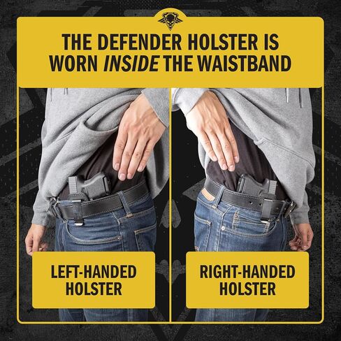 Made in USA - .380 Leather Holster | Fits Ruger LCP / LCP2, Sig P238, Walther PPK, S&W Bodyguard .380 | The Defender Leather IWB Holsters | Concealed Carry IWB Holster in Kuwait