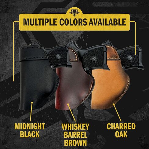 Made in USA - .380 Leather Holster | Fits Ruger LCP / LCP2, Sig P238, Walther PPK, S&W Bodyguard .380 | The Defender Leather IWB Holsters | Concealed Carry IWB Holster in Kuwait