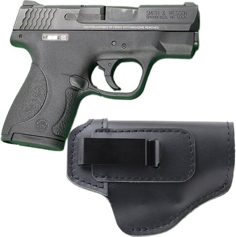حافظة جلدية IWB لحزام الخصر الداخلي المخفي تناسب: S&W M&P Shield-Glock19 26 29 30 32 43-Beretta Px4-RUGER EC9s-SIG-HK-Taurus-XDS أو مسدسات مماثلة الحجم in Kuwait