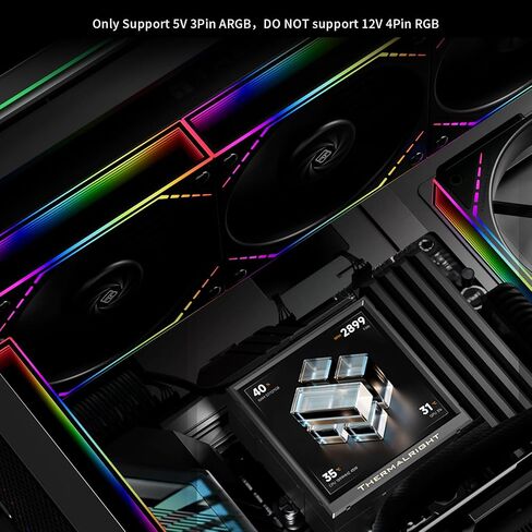 Thermalright Peerless Vision 360 ARGB Black CPU Aio Cooler,PC 360 Specification Water Cooler System,3.95’’IPS LCD Screen with 480x480 Resolution,for AM4/AM5;Intel 1700/1851,3 Wireless Splicing Fans in Saudi Arabia