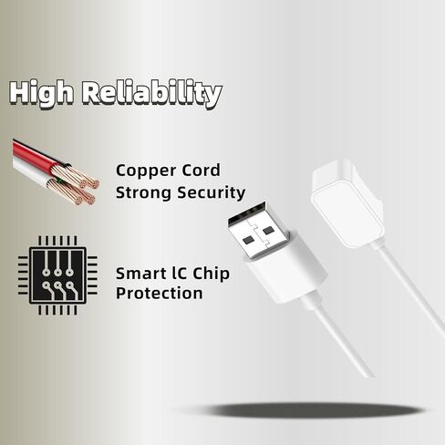 Compatible for Samsung Galaxy Fit 3 SM-R390 Charger, USB Cable Fast Charging 3.3ft/100cm (White) in Saudi Arabia