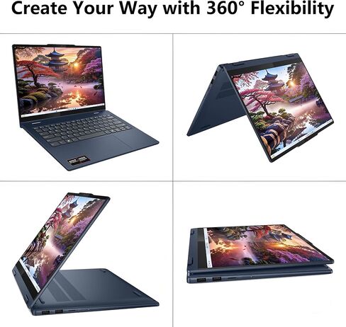 لاب توب لينوفو ايديا باد فليكس 5 2 في 1 | شاشة WUXGA IPS Touch مقاس 14 بوصة | AMD Ryzen AI 5 340 (ما يصل إلى 50 قطعة علوية) | 16 جيجابايت DDR5 1 تيرابايت SSD | Copilot+ PC for Creator Designer Business Professional Win11 مع ملحق DLCA in Kuwait