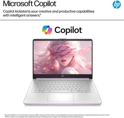 كمبيوتر محمول للاستخدام اليومي HP 2025 مقاس 14 بوصة للطلاب والأعمال - مكتب 365 مدعوم بالذكاء الاصطناعي • وحدة معالجة مركزية Intel رباعية النواة • خفيفة للغاية • ذاكرة وصول عشوائي (RAM) سعة 16 جيجابايت • سعة تخزين 384 جيجابايت (بطاقة SD سعة 128 جيجابايت +  in Saudi Arabia