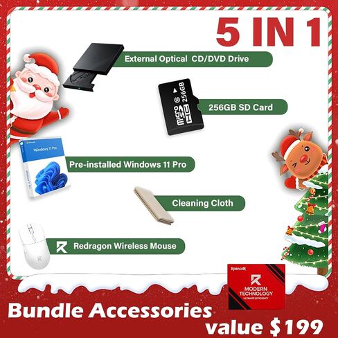 HP 17t Laptop Computer, 17.3" FHD(1920×1080), Intel 10-Core i5-1334U, Backlit KB, Fingerprint, Window 11 Pro Laptop for Business & Students, Redragon Patent Kit, 32GB RAM, 1TB SSD in Saudi Arabia