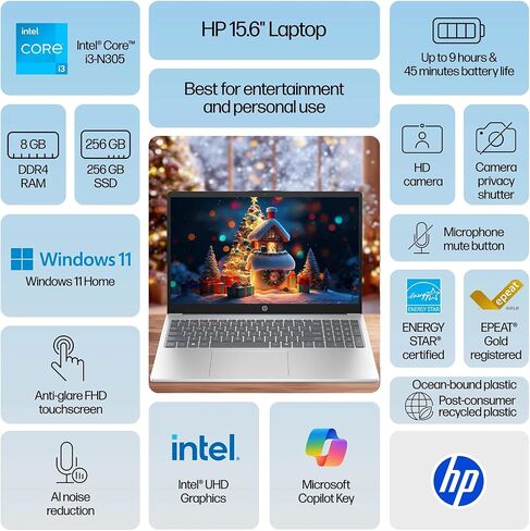 HP 17t Laptop Computer, 17.3" FHD(1920×1080), Intel 10-Core i5-1334U, Backlit KB, Fingerprint, Window 11 Pro Laptop for Business & Students, Redragon Patent Kit, 32GB RAM, 1TB SSD in Saudi Arabia