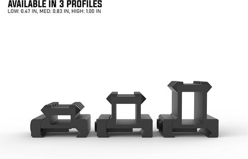 Monstrum Lockdown V3 Picatinny Riser Mount with Recoil Stop Base | 1.5 inch Length in Saudi Arabia