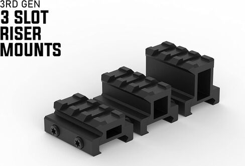 Monstrum Lockdown V3 Picatinny Riser Mount with Recoil Stop Base | 1.5 inch Length in Saudi Arabia