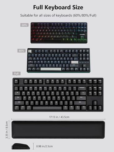Cooling Gel Keyboard Wrist Rest, Ergonomic 17.13" Full-Size Wrist Support in Kuwait