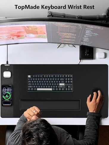 Cooling Gel Keyboard Wrist Rest, Ergonomic 17.13" Full-Size Wrist Support in Kuwait