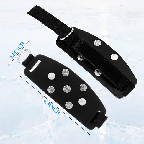 2 Pack Crampon Traction Cleats 7 Tooth Mountaineering Anti-Skid Traction Grips Crampons Spikes 7 Point Cleats for Footwear for Walking Jogging Hiking Mountaineering Ice Snow Grips in Saudi Arabia