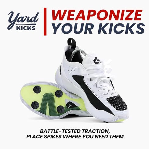 Yardkicks Molded Baseball Cleats Traction Kit: Create Custom Cleats for Boys & Girls – Transform Sneakers into Youth Softball Spikes – 20 Studs Unisex Spikes Also Work for Flag Football, Lacrosse in Saudi Arabia