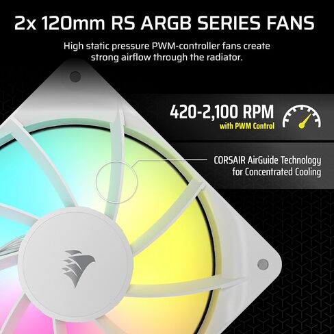 مبرد وحدة المعالجة المركزية السائل CORSAIR Nautilus 360 RS ARGB - 360 مم AIO - ضوضاء منخفضة - اتصال مباشر باللوحة الأم - سلسلة Daisy - Intel LGA 1851/1700، AMD AM5/AM4 - 3X RS120 ARGB متضمنة - أبيض (متجدد) in Saudi Arabia