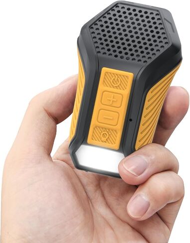INGA Wearable Bluetooth Speaker, Mini Clip-on Portable Speaker with Light & Warning Lamp, Built-in Mic, Hands-Free Calling, for Work, Cycling, Golf & Outdoor Use(Army Green) in Saudi Arabia