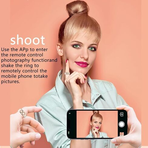 Smart Ring Health Tracker for Women Men, Fitness/Sleep/Stress/HR Tracker, Fitness Tracker with Steps, Distance & Calorie Count, iOS & Android Compatible, IP68 Waterproof (#12) in Kuwait