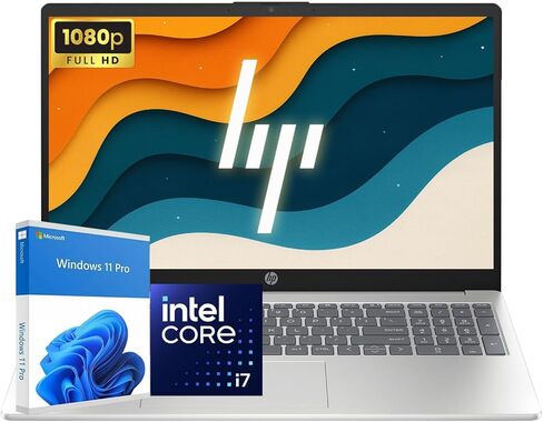 HP Laptop 15 | Intel i7-1255U 10-Core Processor | 64GB DDR4 RAM | 2TB PCIe SSD | 15.6" FHD 1080p Display | Windows 11 Pro | Thin Notebook with Ultrabook-Level Performance for Work & Study in Kuwait