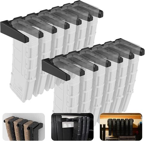 AR-10 Wall Mount Mag Holder for Gun Safe,Standard PMAG Rack Wall Mount | AR10 Wall Mount for AR 308 Rifle Wall Rack|PMAG Magazine Holder Display for Gun Room | AR Mag Storage & Accessories in Kuwait