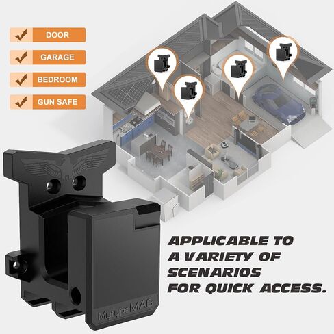 Gun Wall Mount, Wall Rack Mount with Strong and Solid PA Material, Load Bearing Capacity 300Lbs of Tension, Wall Mount with DoubleHolder in Kuwait