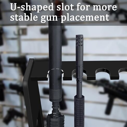 Rifle Rack, Upgrade Gun Rack for Wall, Adjustable 1/4/8/9 Slot Indoor Gun Rack, Floor Standing Shotgun Rack Gun Display Rack Rifle Storage for Garage Or Room Gun Storage in Saudi Arabia