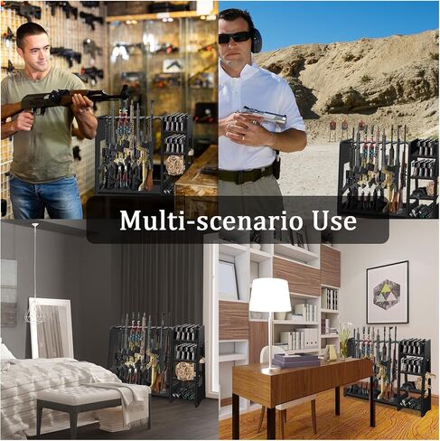Rifle Rack, Upgrade Gun Rack for Wall, Adjustable 1/4/8/9 Slot Indoor Gun Rack, Floor Standing Shotgun Rack Gun Display Rack Rifle Storage for Garage Or Room Gun Storage in Saudi Arabia