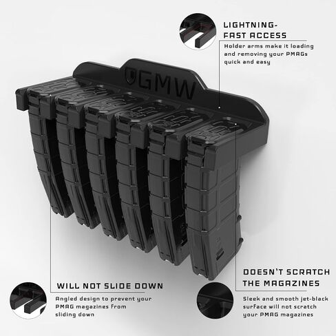 GMW PMAG Magazine Holder, AR Magnetic Mag Holder, AR Wall Mount Mag Holder for Gun Safe, AR Mag Storage and Accessories in Saudi Arabia